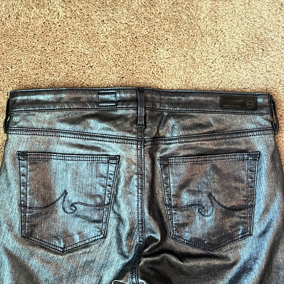 NWT AG Adriano Goldschmied The Silhouette Metallic Legging Jeans - Picture 9 of 13